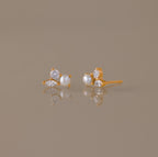 Pearl Diamond Bloom Studs