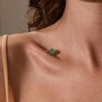 Jade Bellflower Charm in 18K Gold