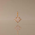 Diamond Clover Charm in 18K Gold