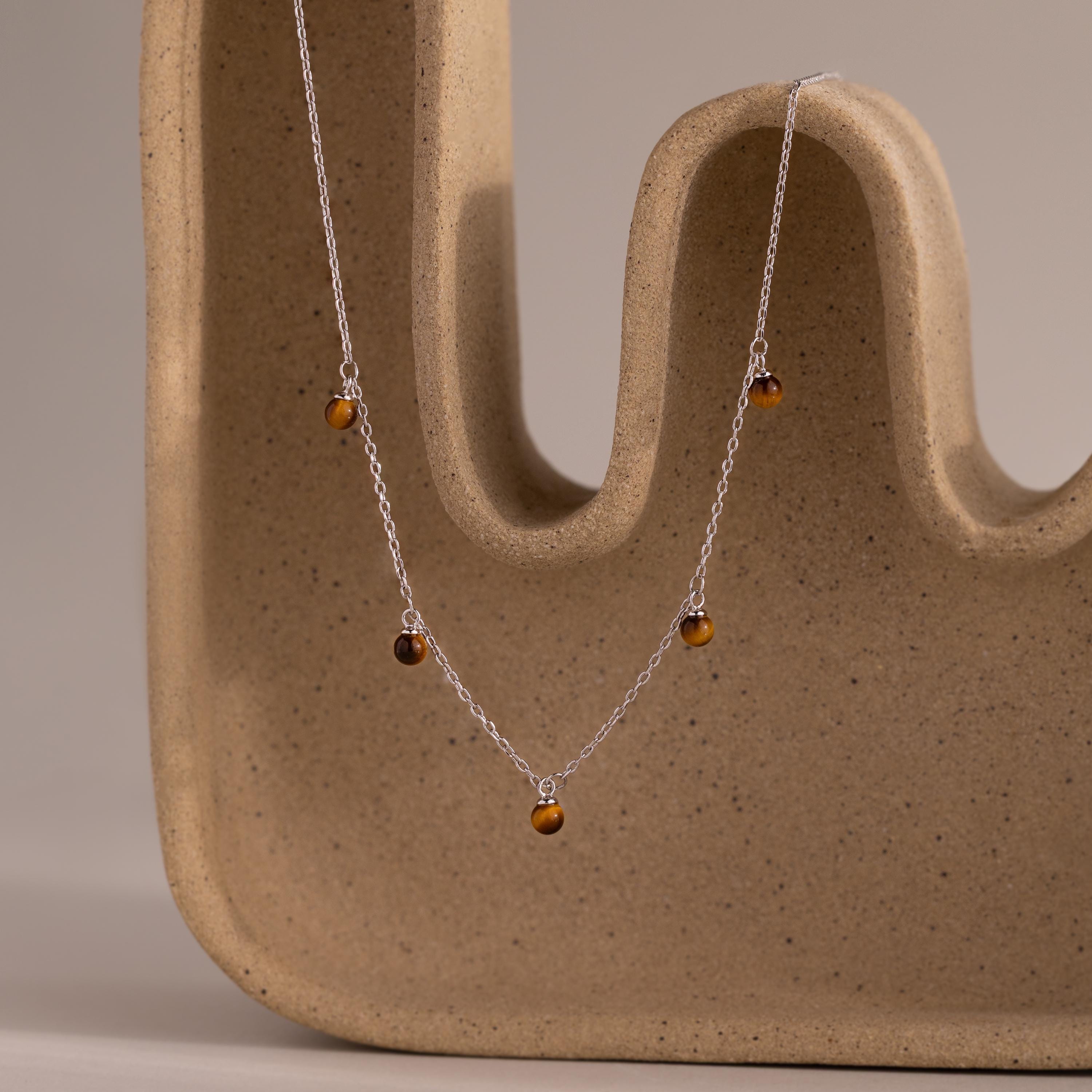 Tiger's Eye Station Necklace
