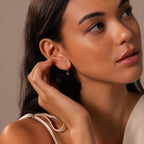 Boucles d'oreilles créoles en jade en or 18 carats