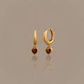 Boucles d'oreilles créoles en jade en or 18 carats