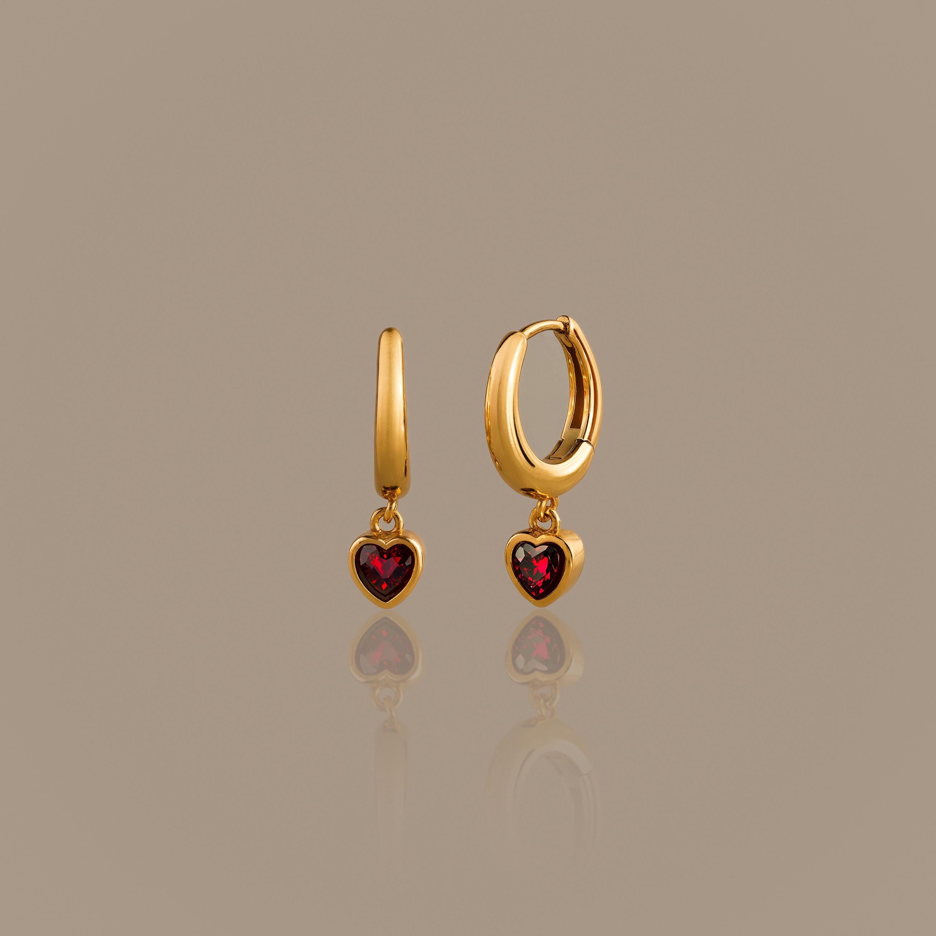 Boucles d'oreilles créoles en jade en or 18 carats