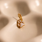 Paw Print Charm in 18K Gold