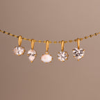 Love Mixed Gemstone Charm Set in 18K Gold