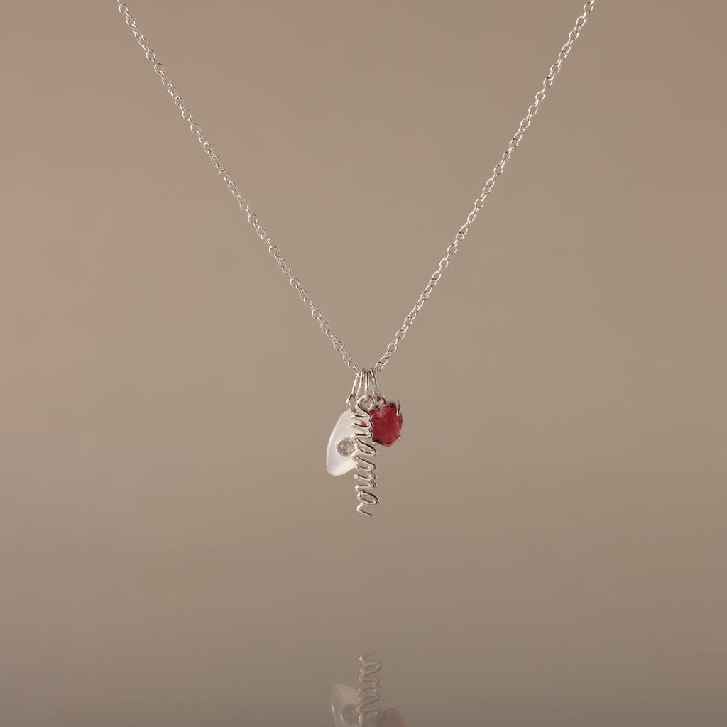 Mama Love Necklace in Silver