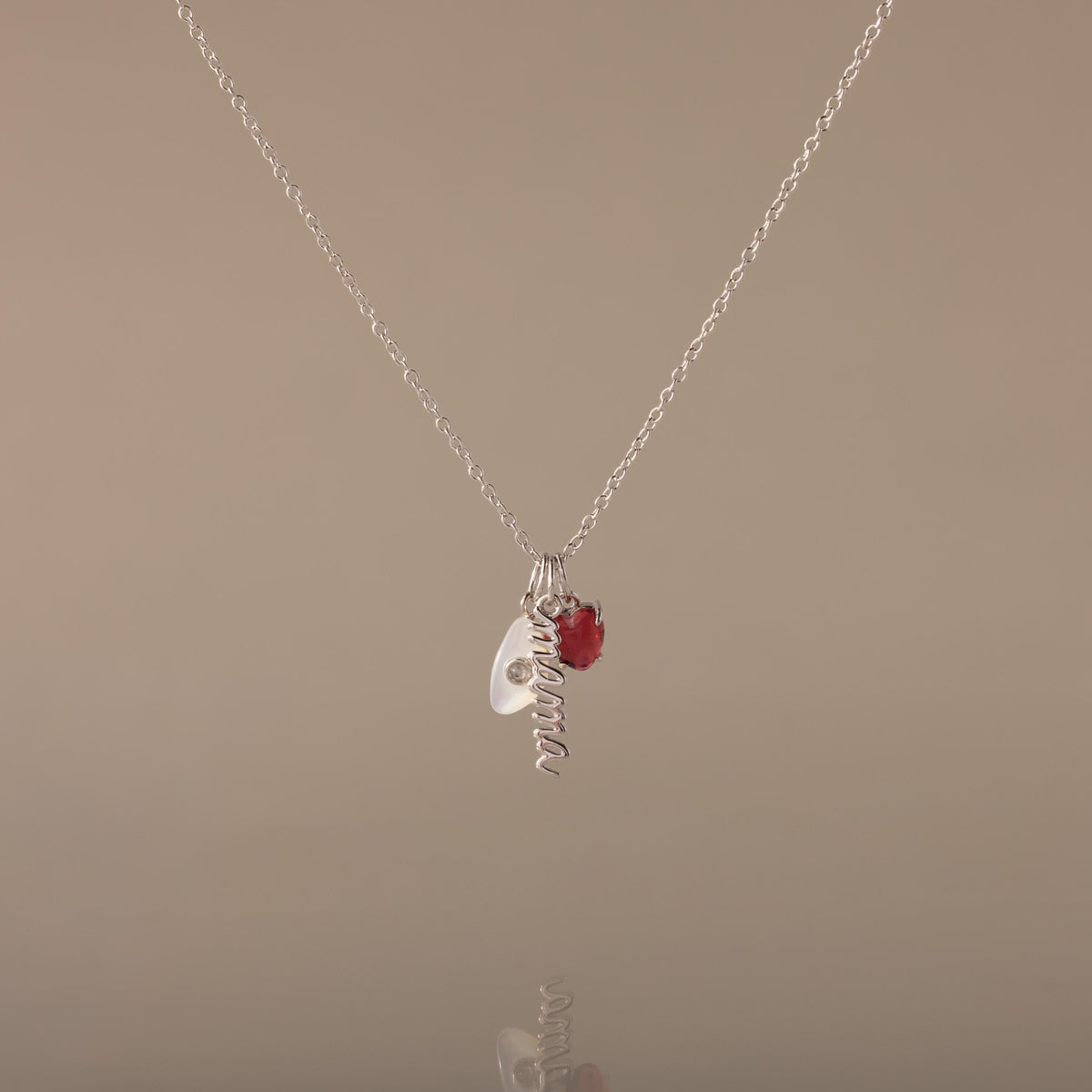 Mama Love Necklace in Silver