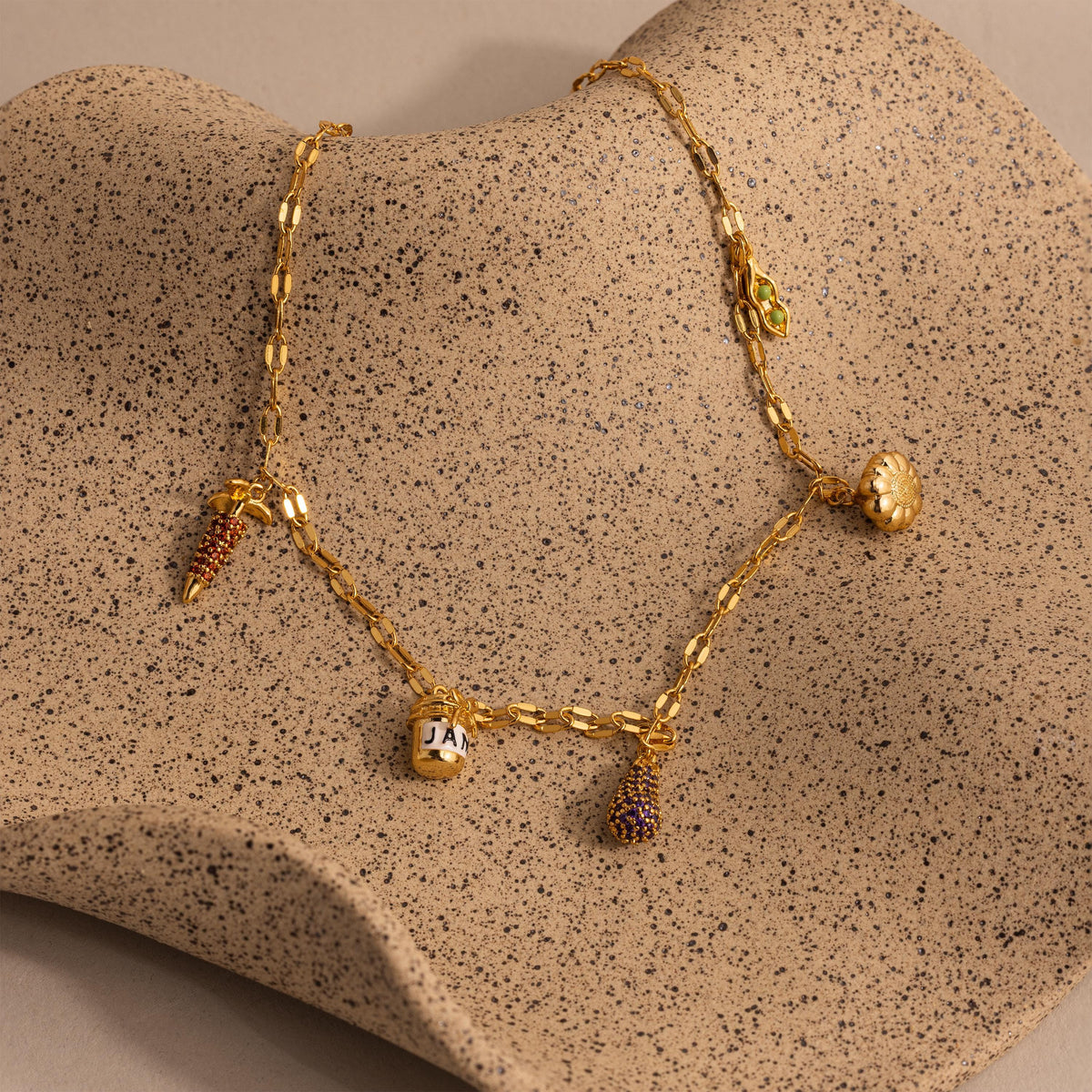 Spring Harvest Necklace in 18K Gold