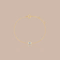 Solid Gold Bezel-Set Lab-Grown Diamond Baguette Bracelet