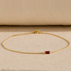 Baguette Garnet Bracelet