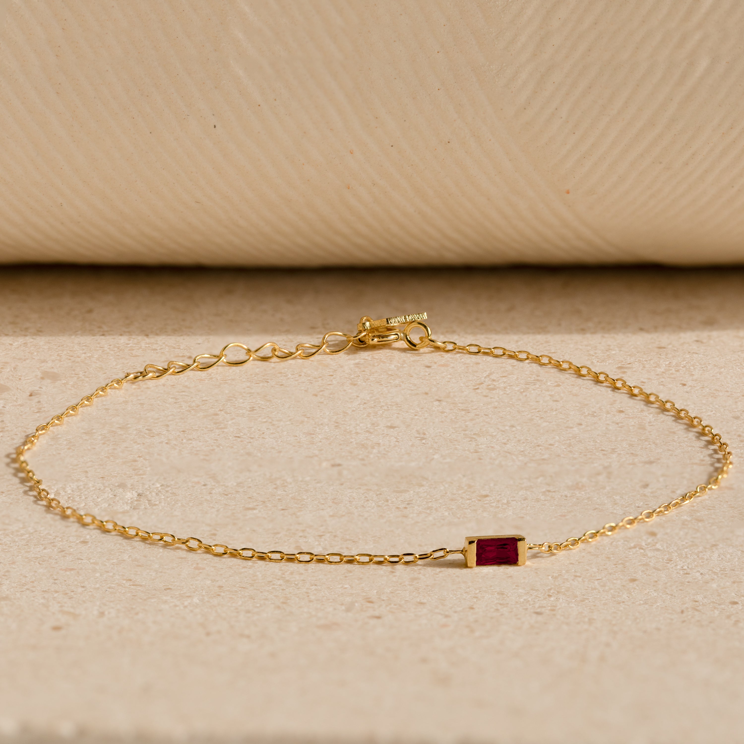 Baguette Garnet Bracelet