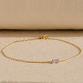Pulsera con piedras de nacimiento de talla baguette