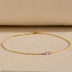 Pulsera con piedras de nacimiento de talla baguette