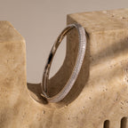 Sparkle Diamond Bangle in Silver
