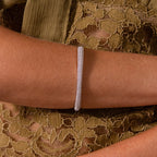 Sparkle Diamond Bangle in Silver