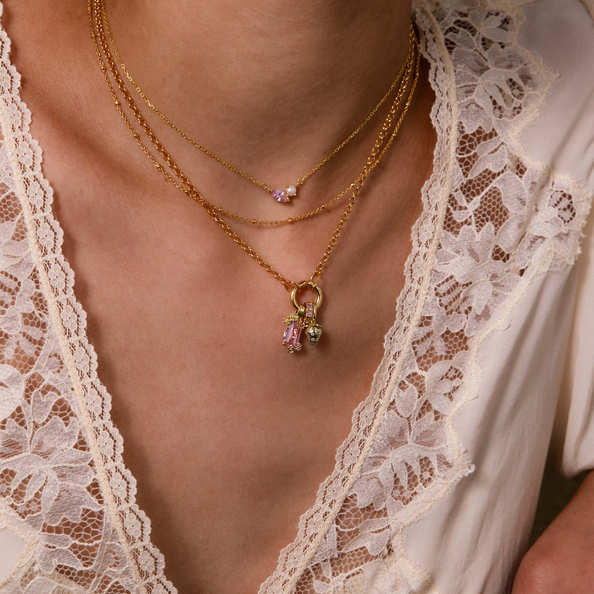 Floral Ruby Charm