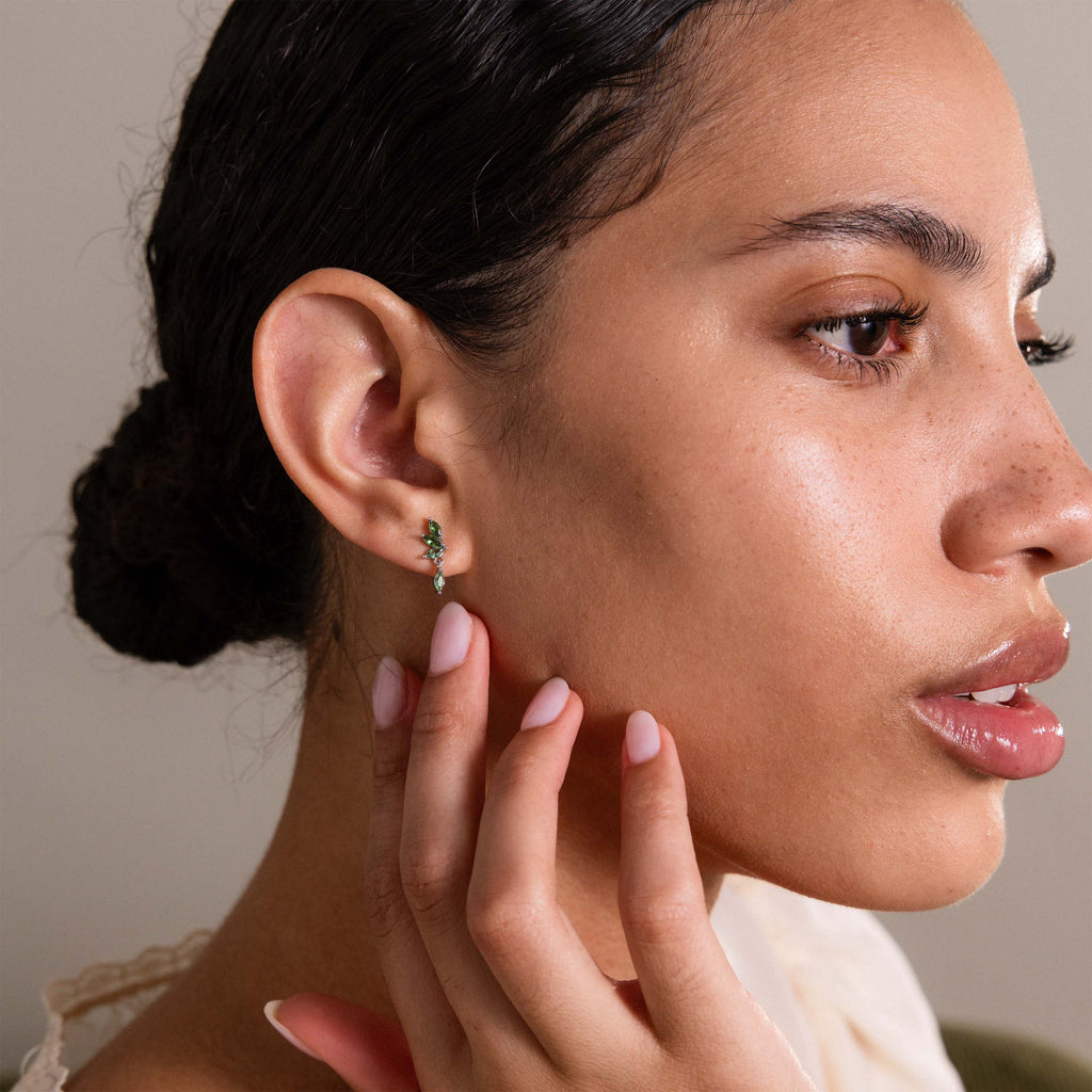 Birthstone Marquise Drop Studs