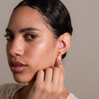 Hexagon Garnet Studs
