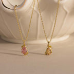 Alexandrite Blossom Charm Necklace
