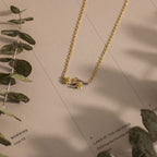 Mixed Metal Birthstone Flower Necklace