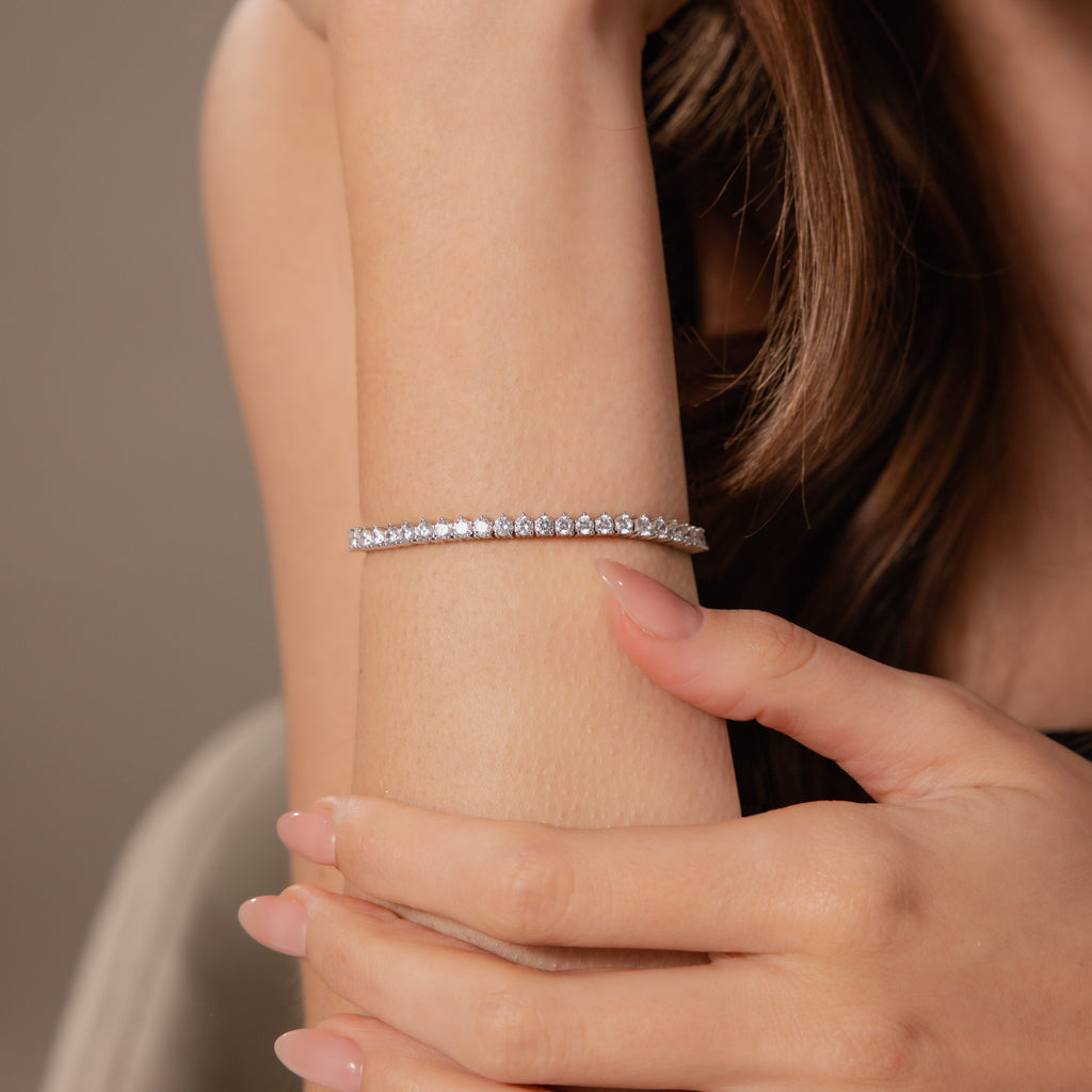 Bracelet tennis à 3 griffes
