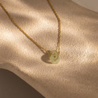 Interlocking Jade Circle Necklace in 18K Gold