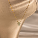 Interlocking Jade Circle Necklace