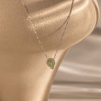 Interlocking Jade Circle Necklace in Silver