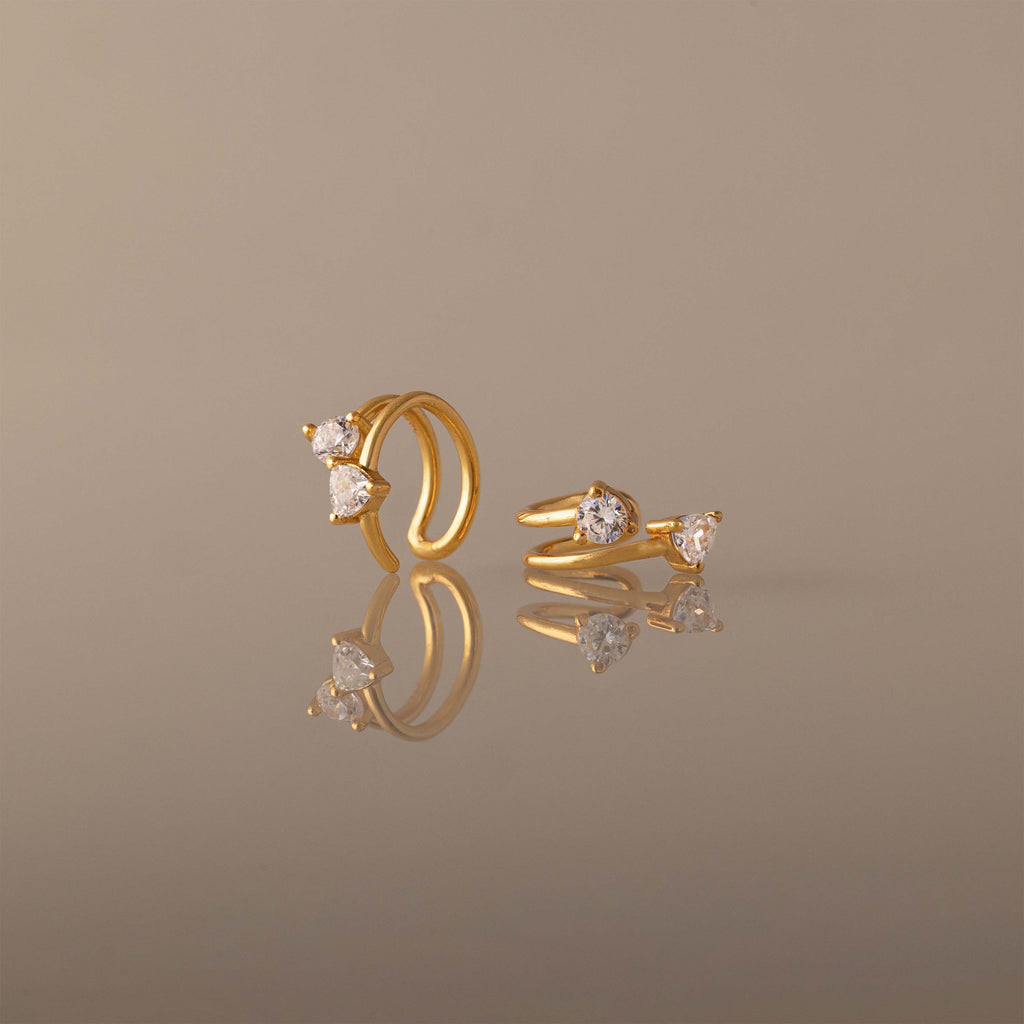 Duo Diamond Ear Cuffs in 18K Gold