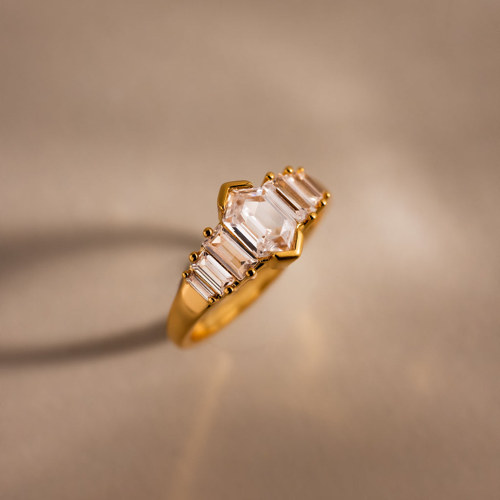 Saturn Art Deco Diamond Ring