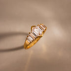 Saturn Art Deco Diamond Ring