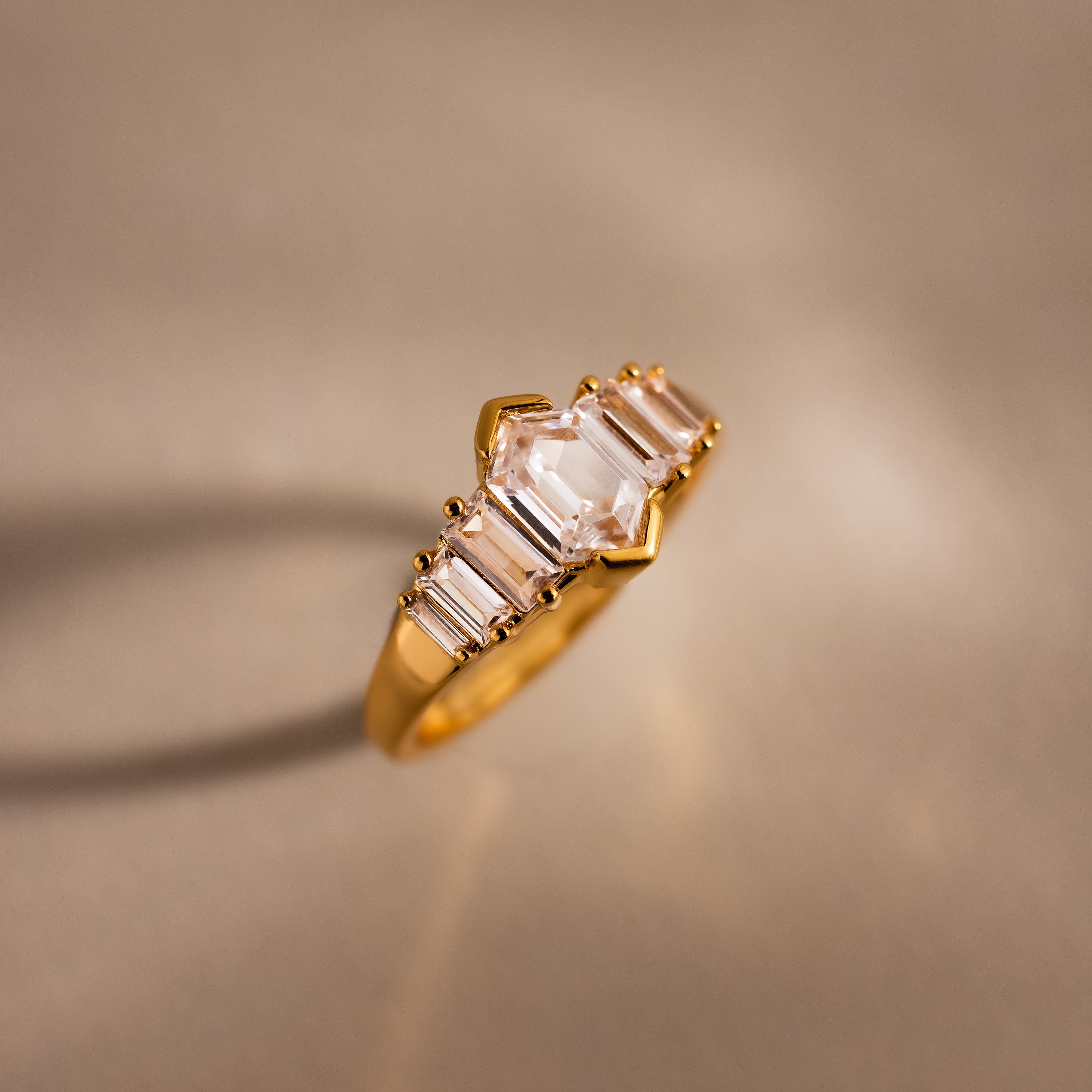 Saturn Art Deco Diamond Ring