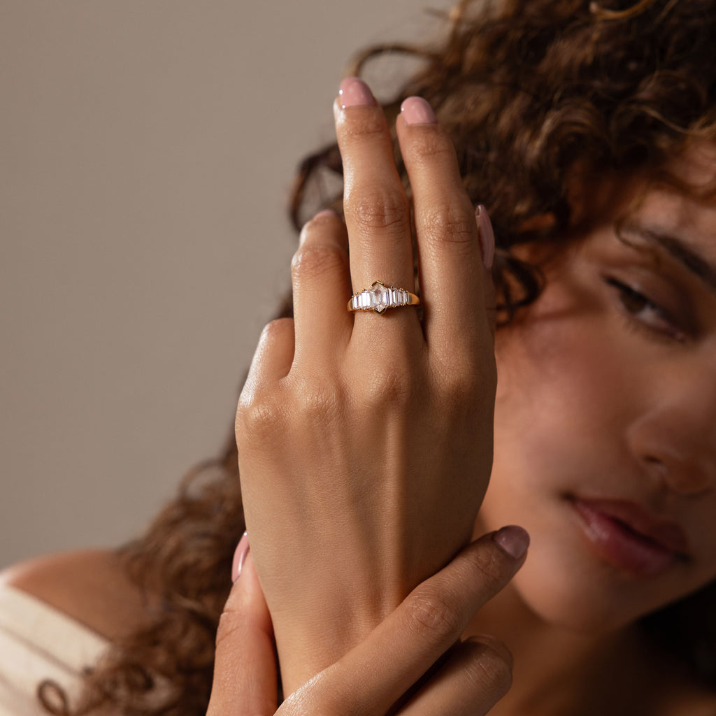 Saturn Art Deco Diamond Ring