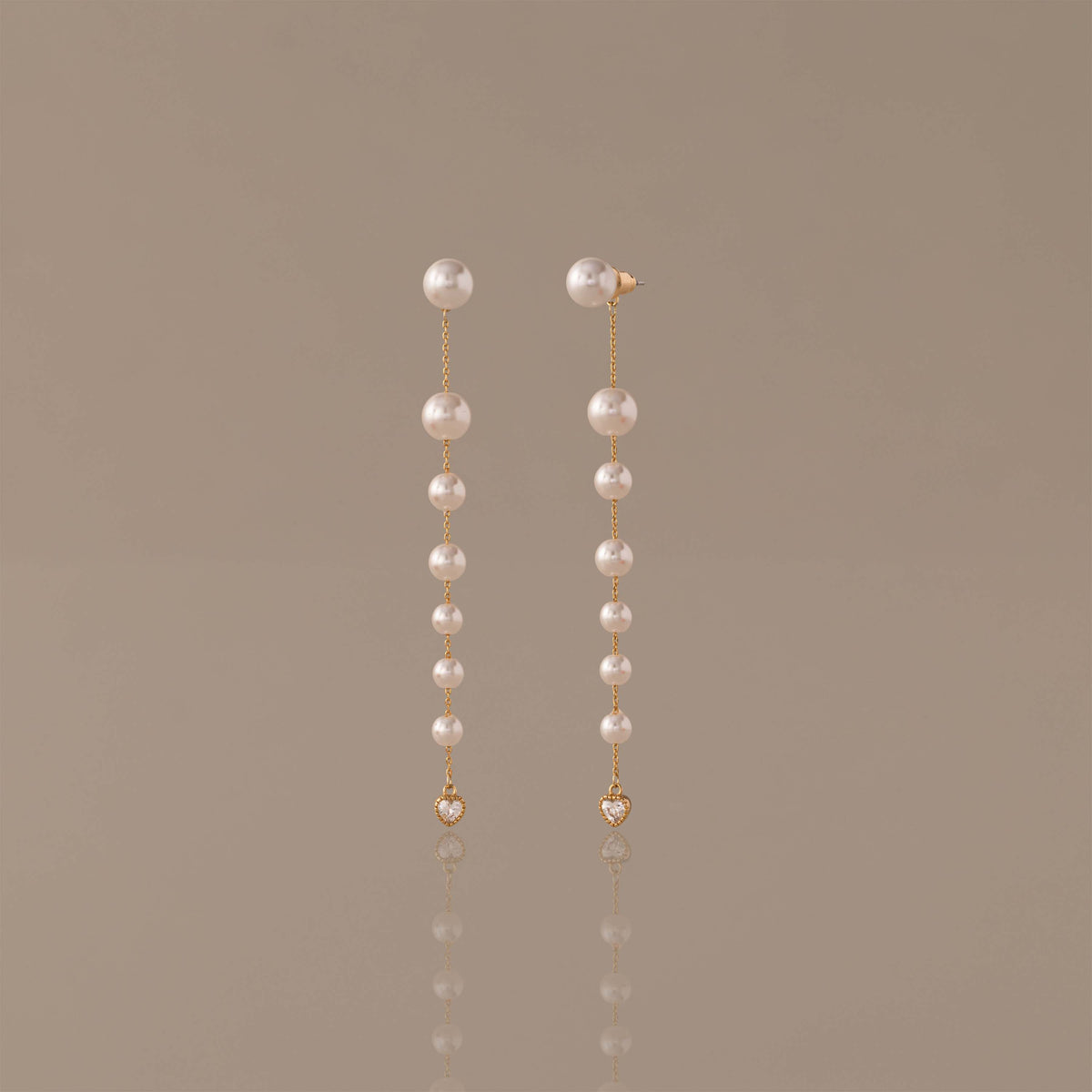 Waterfall Pearl Earrings in 18K Gold