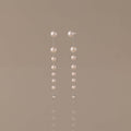Waterfall Pearl Earrings in Silver