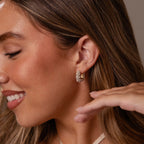 Textured Pearl Wrap Hoops
