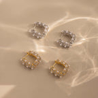 Textured Pearl Wrap Hoops