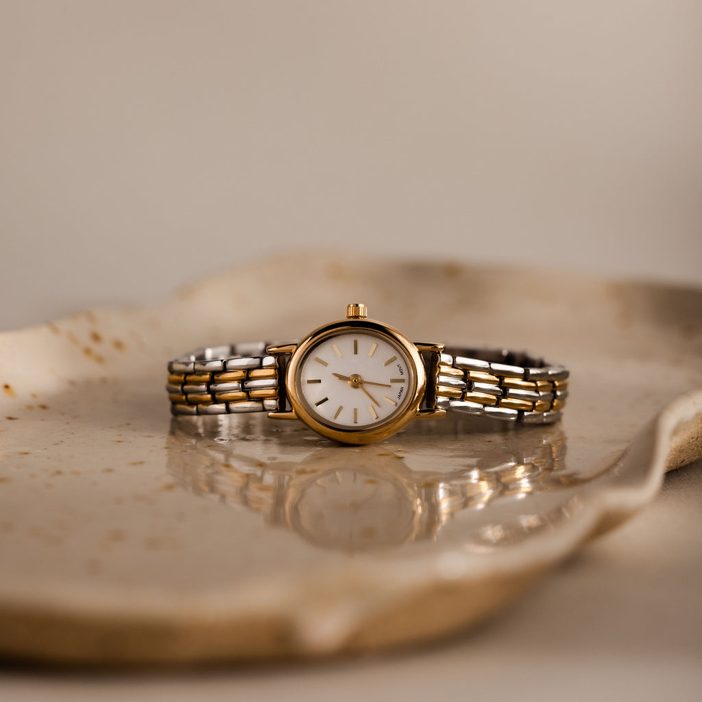 Balance Oval Link Timepiece in Mixed Metal