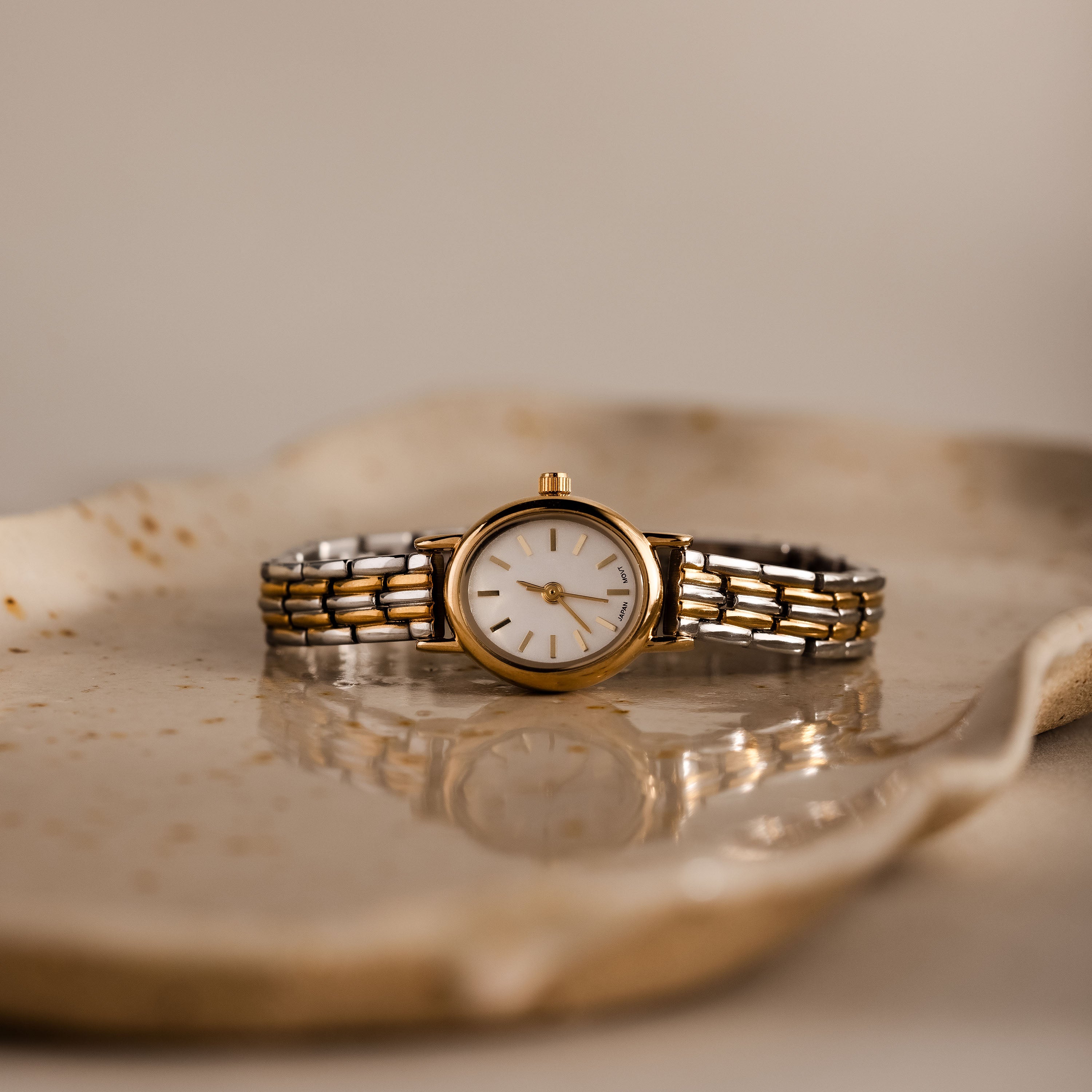 Balance Oval Link Timepiece in Mixed Metal
