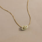 Interlocking Jade Heart Necklace