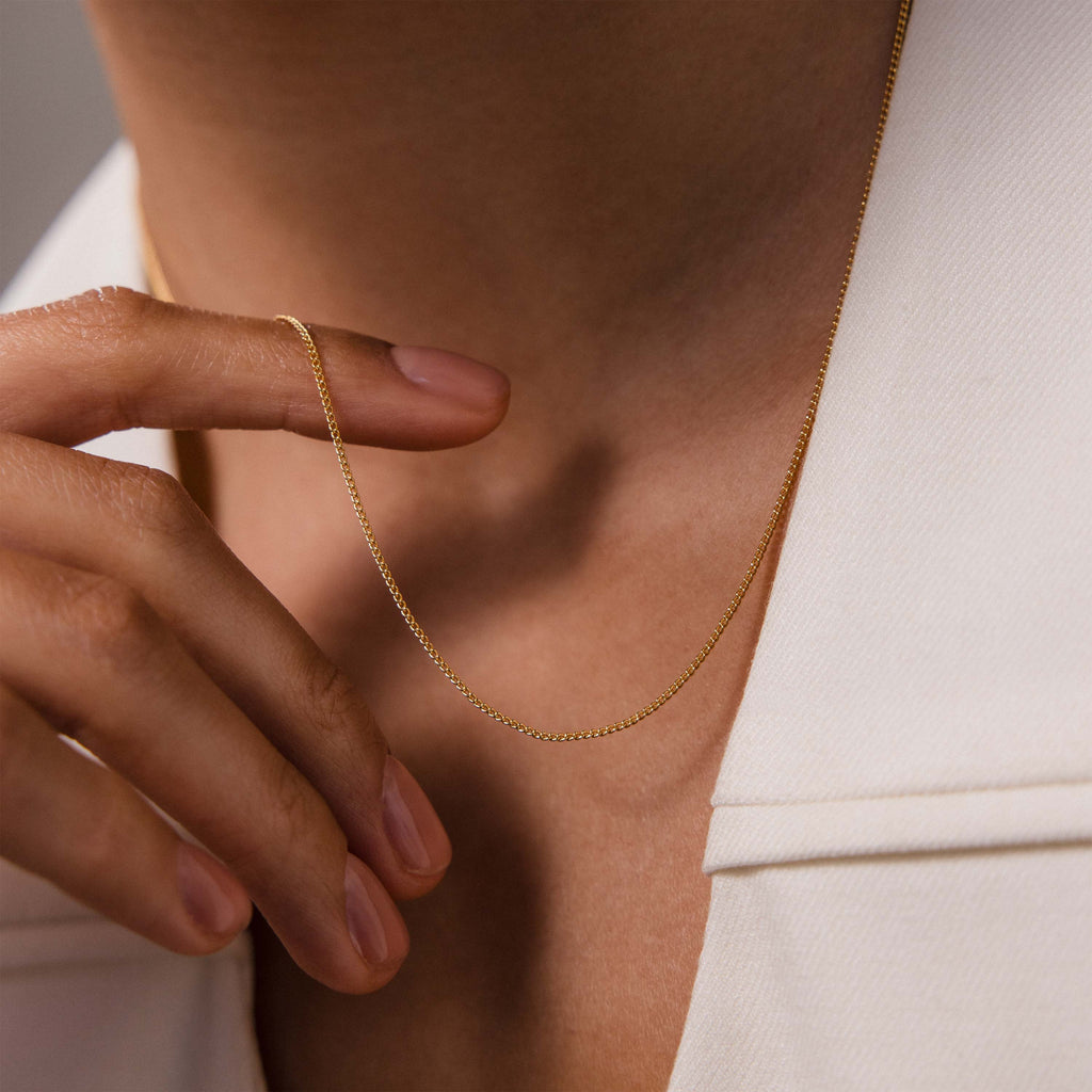 Adjustable Chain Necklace in 18K Gold