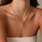 Oval Link Charm Necklace