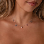 Romantic Coquette Necklace in Silver