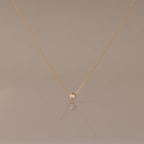 Round Cut Bezel Birthstone Necklace