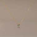 Oval Cut Bezel Birthstone Necklace