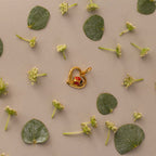 Ladybug Heart Charm in 18K Gold