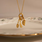 Spoon & Fork Charm in 18K Gold
