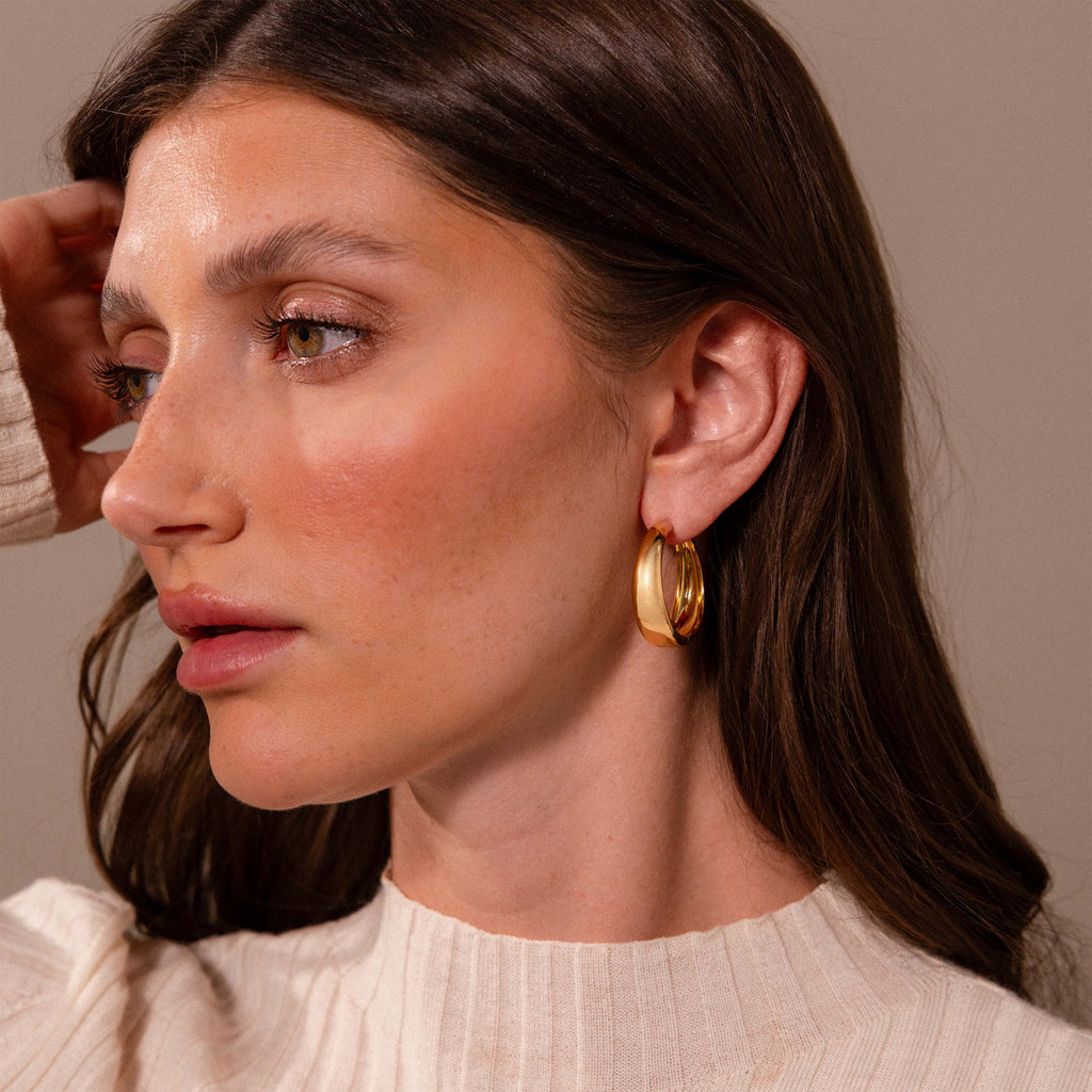 Bold Sculpted Hoops Set