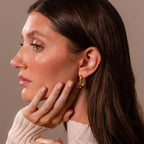 Chunky Link Hoops in 18K Gold