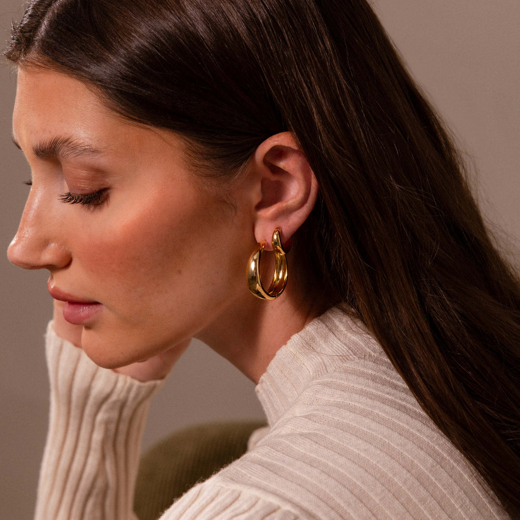 Bold Sculpted Hoops Set
